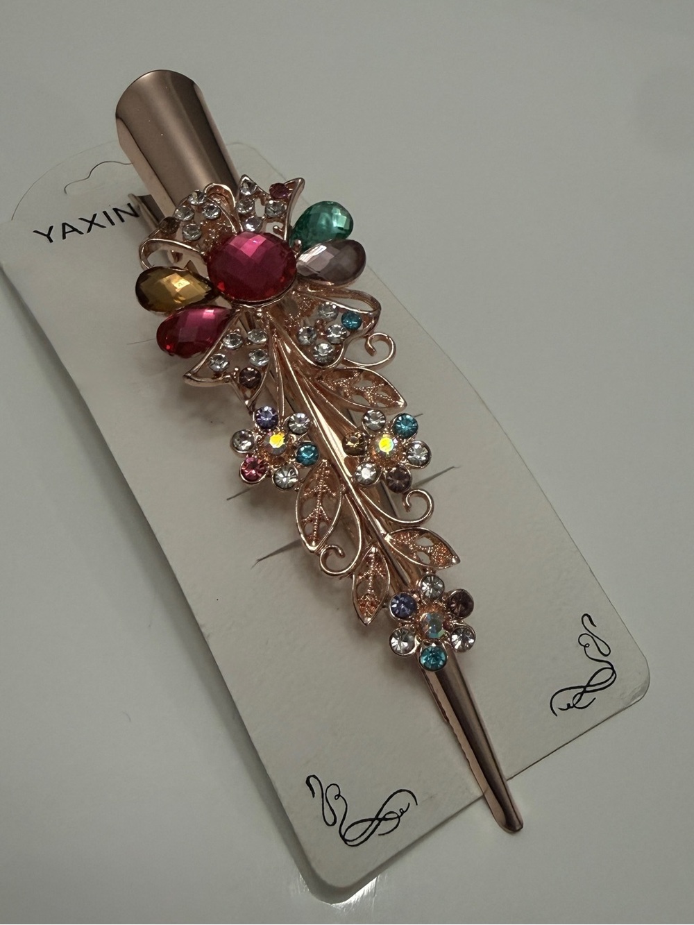Crystal Floral Multicolor Hair Stick - Women Accessories